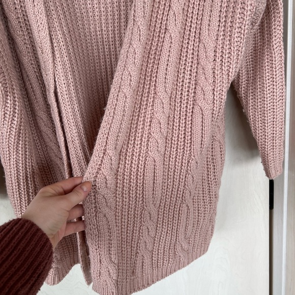 Thread & Sage Blush Cable Cardigan Size M - Picture 2 of 4